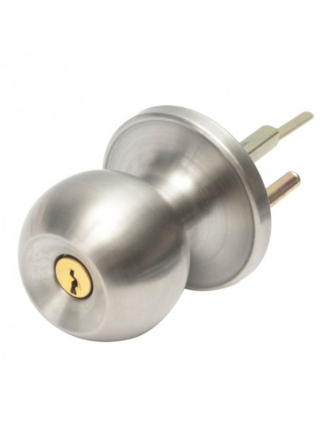 Stainless Steel Bathroom Round Door Knobs Set Handle Entrance Lock With Key