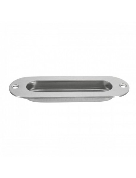 Stainless Steel Oval Flat Flush Recessed Drawer Cabinet Cupboard Door Pull Handles Kit