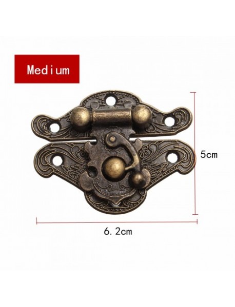 Antique Retro Decorative Latch Vintage Wooden Jewelry Box Drawer Hasp Pad Chest Lock 4 Sizes